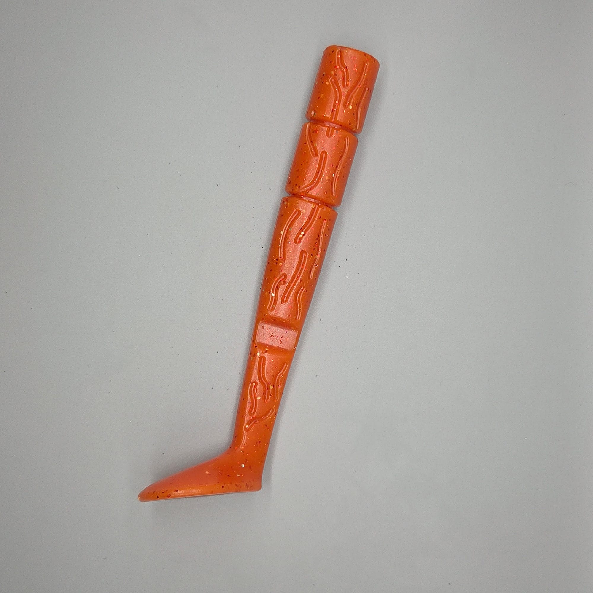 Flame Orange Paddle Tail KMhandmadelures