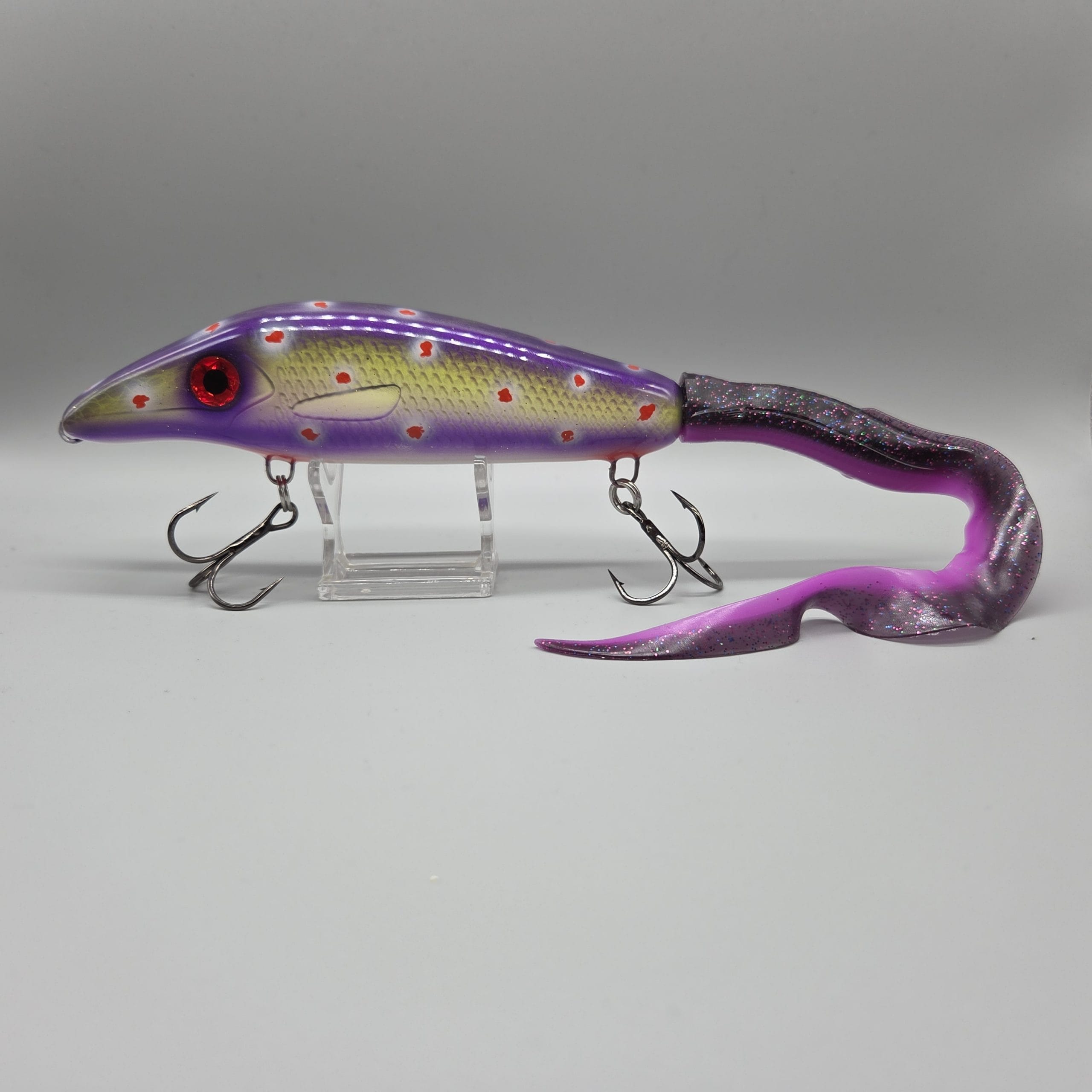 kmhandmade lures - Violet Speck Platypus lure
