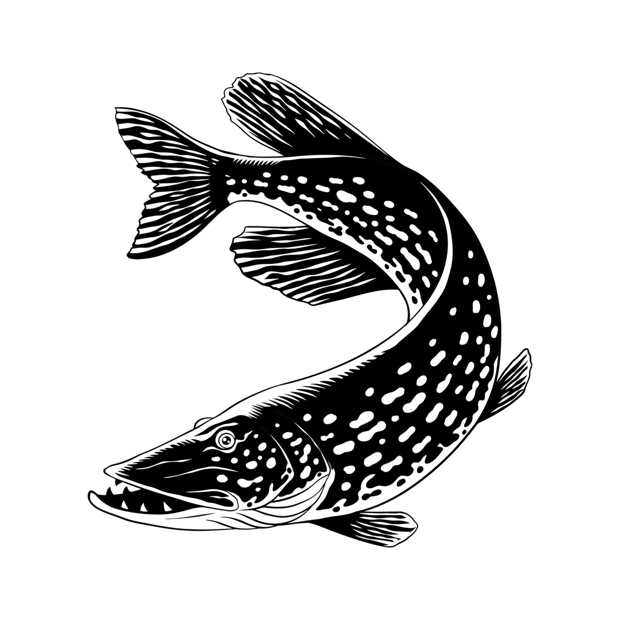 Kmhandmade lures - Black pike logo